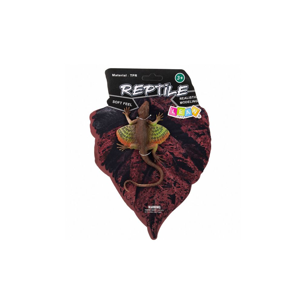 Jaszczurka Agama Błoniasta Gumowa Figurka Rozciągliwa Realistyczna 13 cm