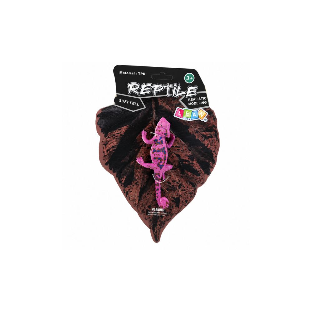 Kameleon Gumowa Figurka Rozciągliwa Realistyczna Fioletowy Gad 14 cm