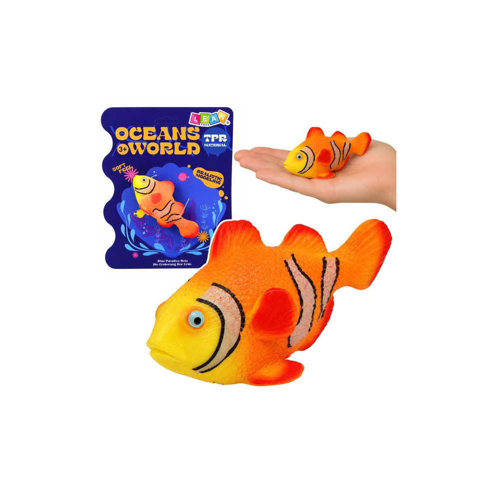 Ryba Gumowa Błazenek Figurka Rozciągliwa Realistyczna Ryba Oceaniczna 10cm