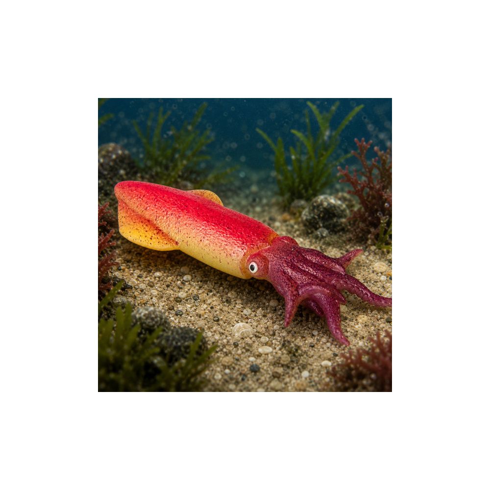 Kałamarnica Gumowa Figurka Rozciągliwa Realistyczna Zwierzę Morskie 14 cm