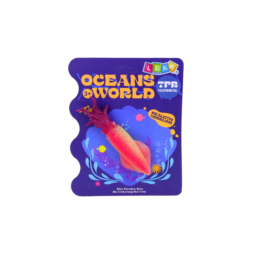 Kałamarnica Gumowa Figurka Rozciągliwa Realistyczna Zwierzę Morskie 14 cm