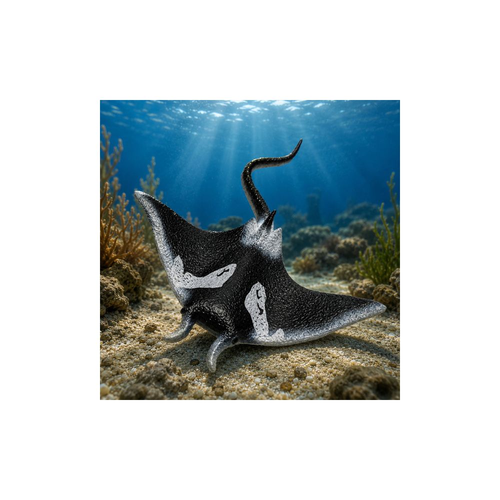 Ryba Gumowa Płaszczka Figurka Rozciągliwa Realistyczna Ryba Oceaniczna 13cm