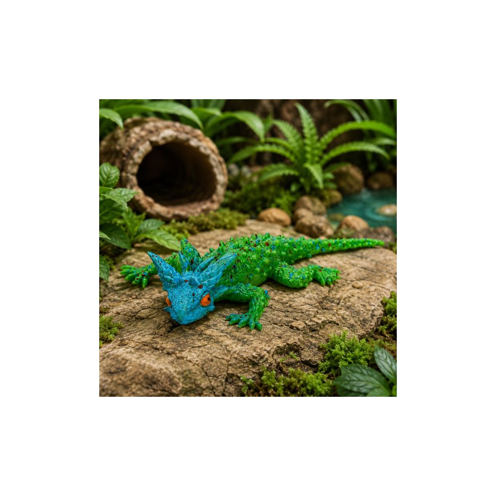 Jaszczurka Rogata Gumowa Figurka Rozciągliwa Realistyczna 20 cm