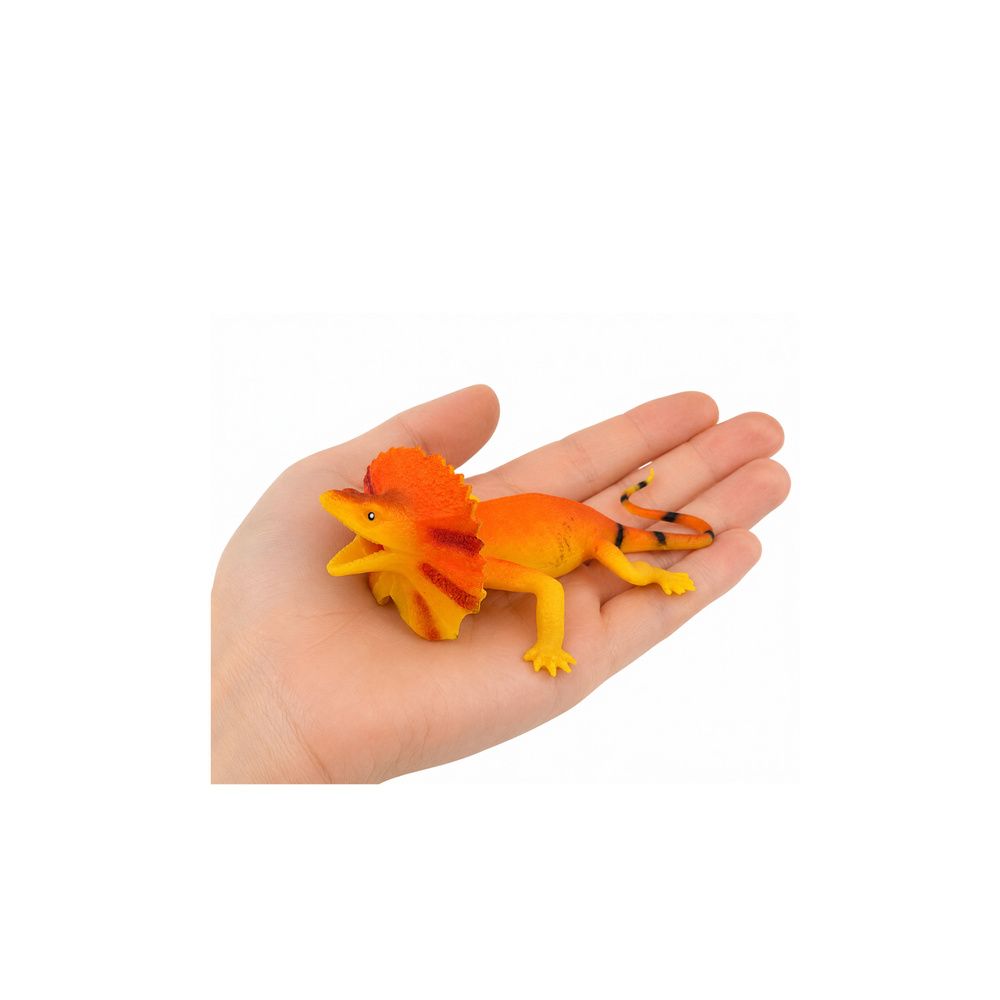 Jaszczurka Kołnierzasta Gumowa Figurka Rozciągliwa Realistyczna 19cm