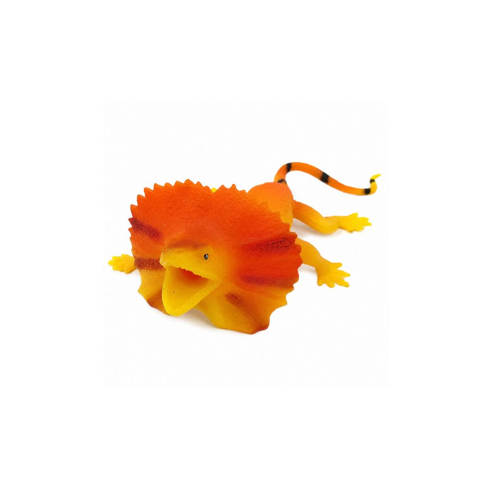 Jaszczurka Kołnierzasta Gumowa Figurka Rozciągliwa Realistyczna 19cm