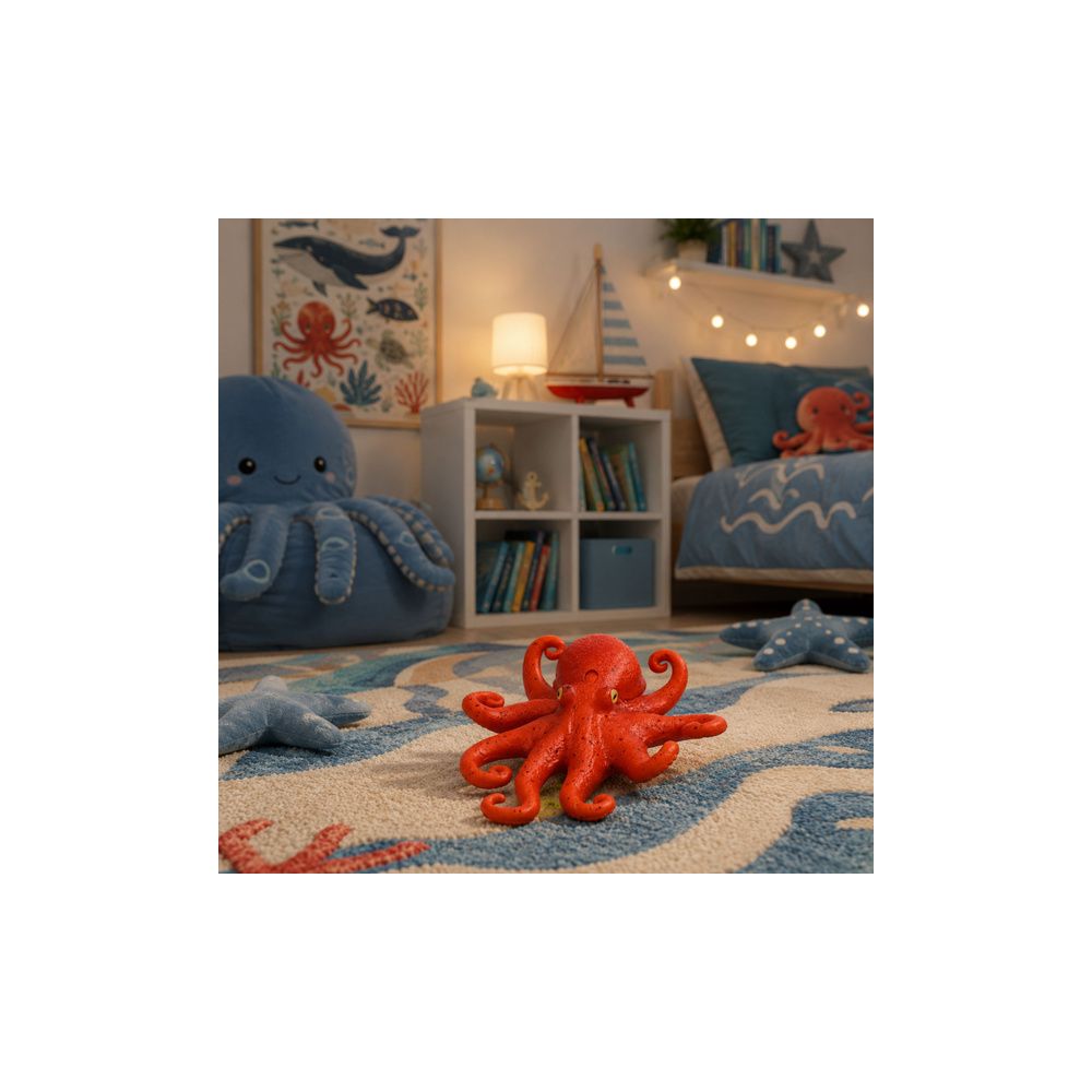 Gumowa Figurka Ośmiornica Rozciągliwa Realistyczna Zwierzę Morskie 14cm