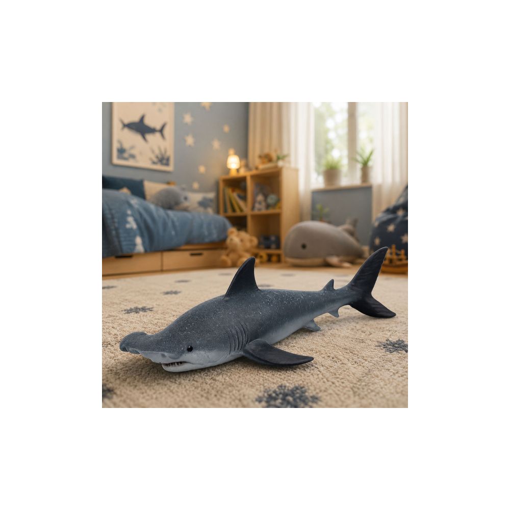 Ryba Gumowa Rekin Młot Figurka Rozciągliwa Realistyczna 17cm