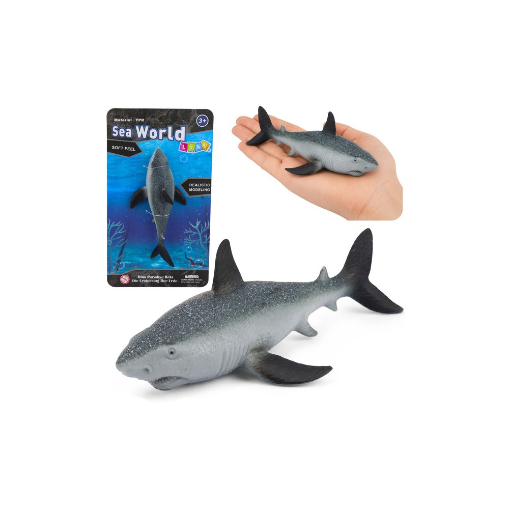 Ryba Gumowa Rekin Figurka Rozciągliwa Realistyczna Rekin Oceaniczny 18 cm