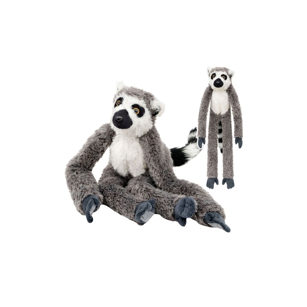 Pluszowy Lemur Maskotka Przytulanka Łapki Z Rzepami Do Zawieszenia 50 cm