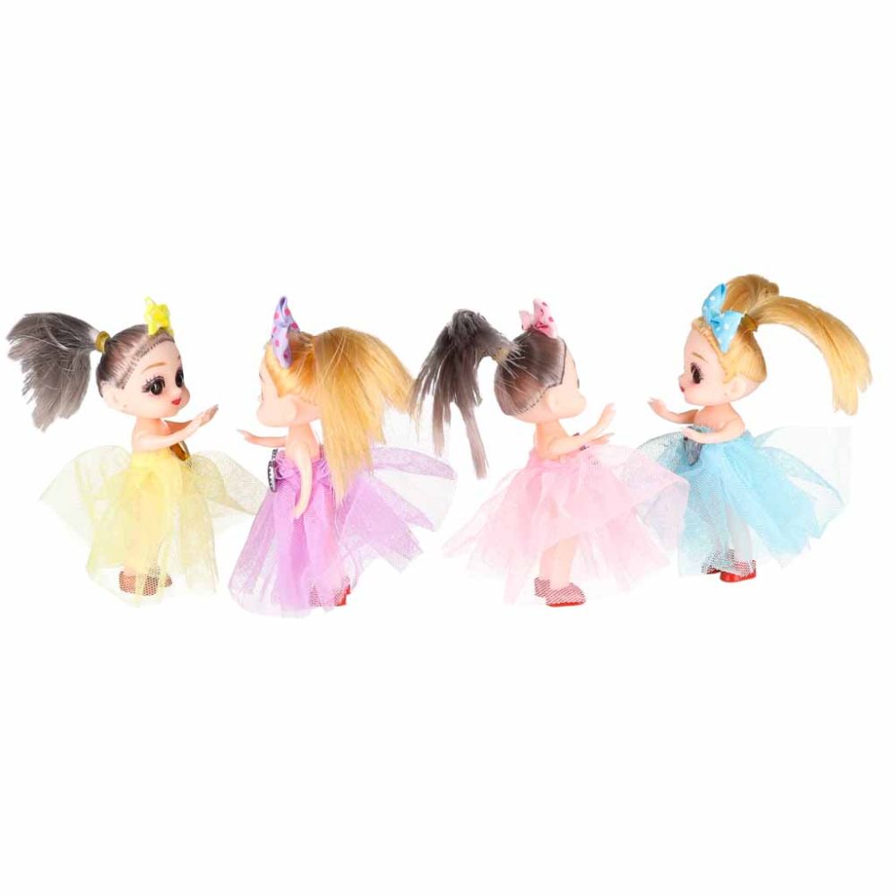 Plastikinės lėlės 10 cm, 4 vnt