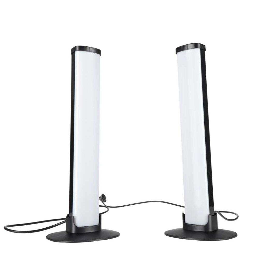 Stalinės lempos LED žaidimams - RGB stulpeliai su nuotolinio valdymo pultu, 2 vnt