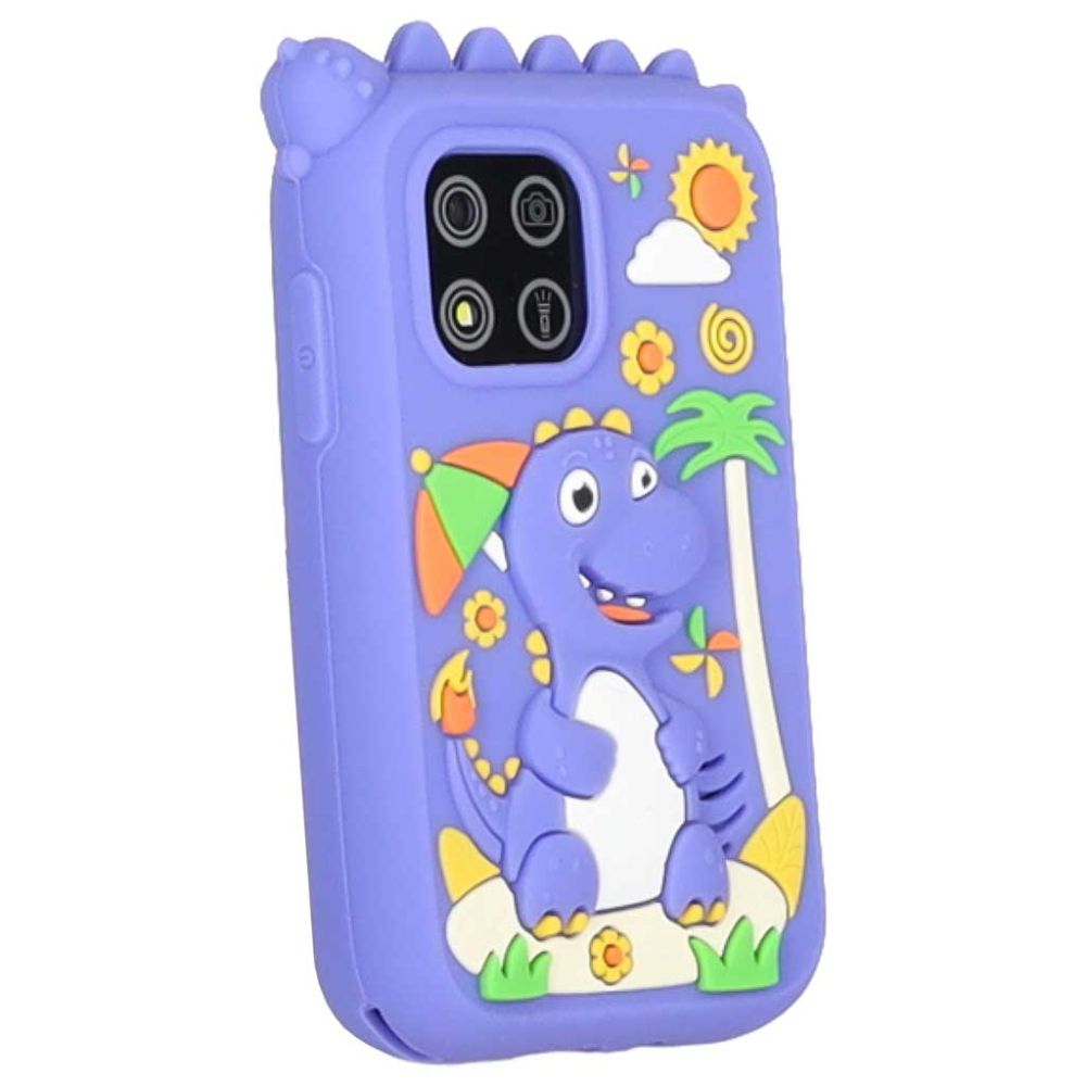 Interaktyvus edukacinis žaislinis telefonas Dinozauras, mėlynas