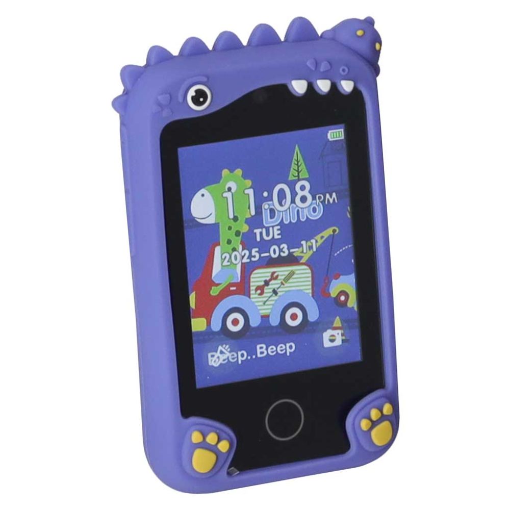 Interaktyvus edukacinis žaislinis telefonas Dinozauras, mėlynas