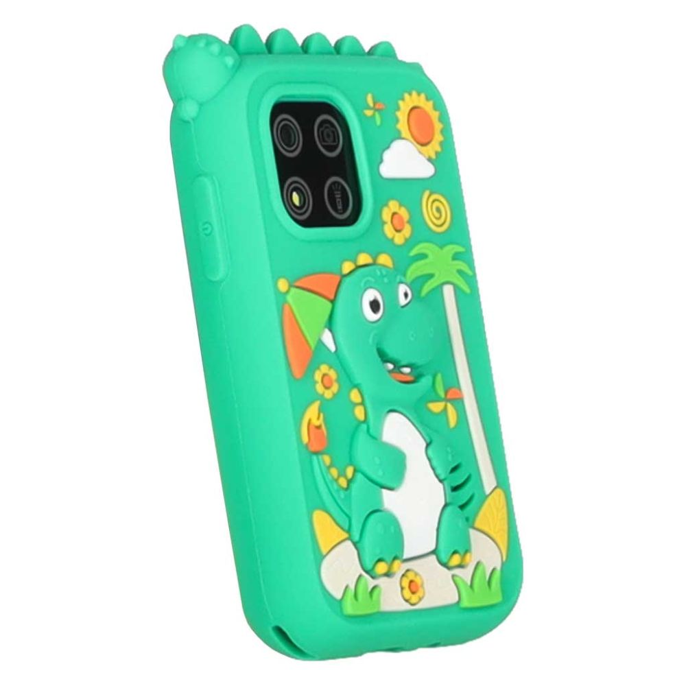 Interaktyvus edukacinis žaislinis telefonas Dinozauras, žalias