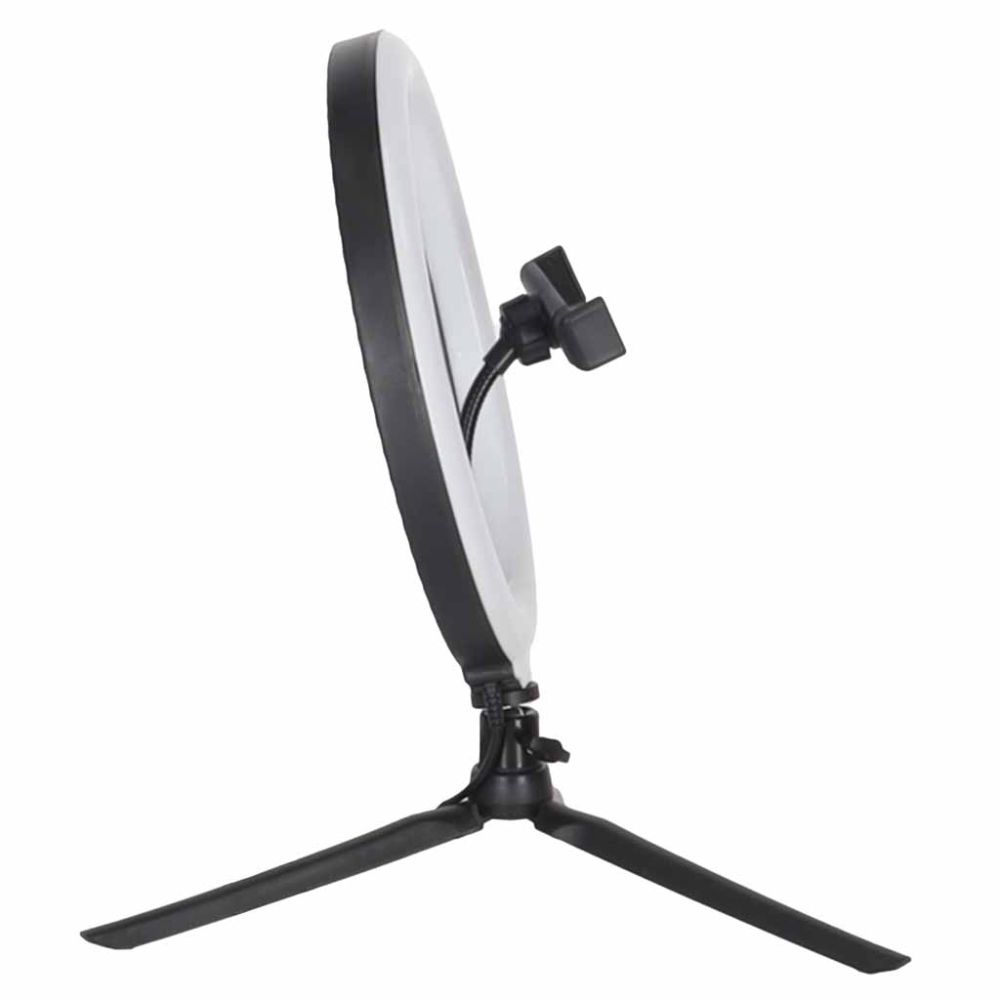 Žiedinė LED RGB lempa su reguliuojama baltos šviesos temperatūra (2600–6000 K) ir pulteliu