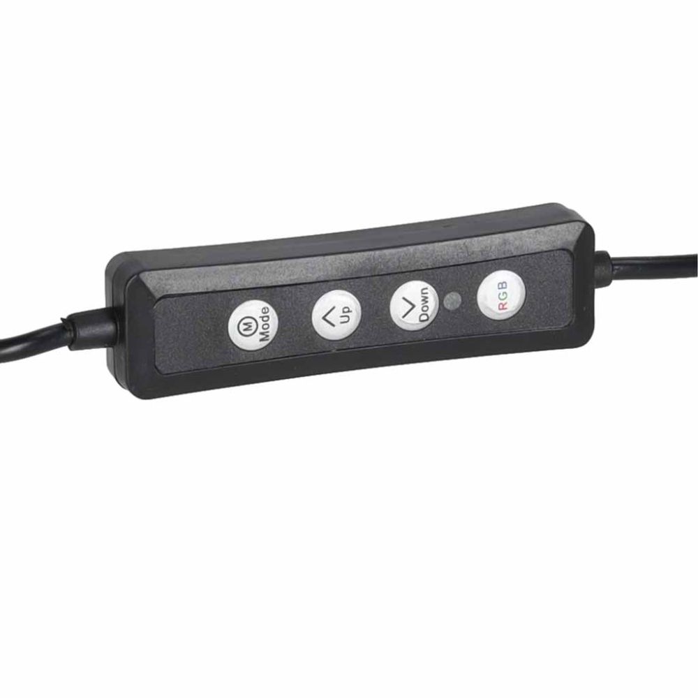 Žiedinė LED RGB lempa su reguliuojama baltos šviesos temperatūra (2600–6000 K) ir pulteliu