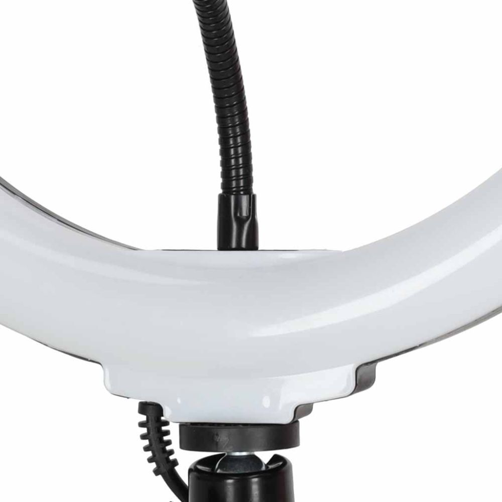 Žiedinė LED RGB lempa su reguliuojama baltos šviesos temperatūra (2600–6000 K) ir pulteliu