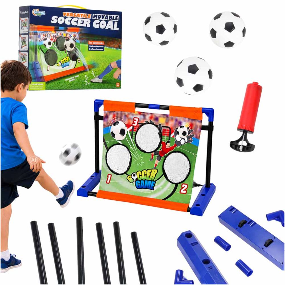Metimo į taikinį žaidimas su judančiu skydu Futbolas