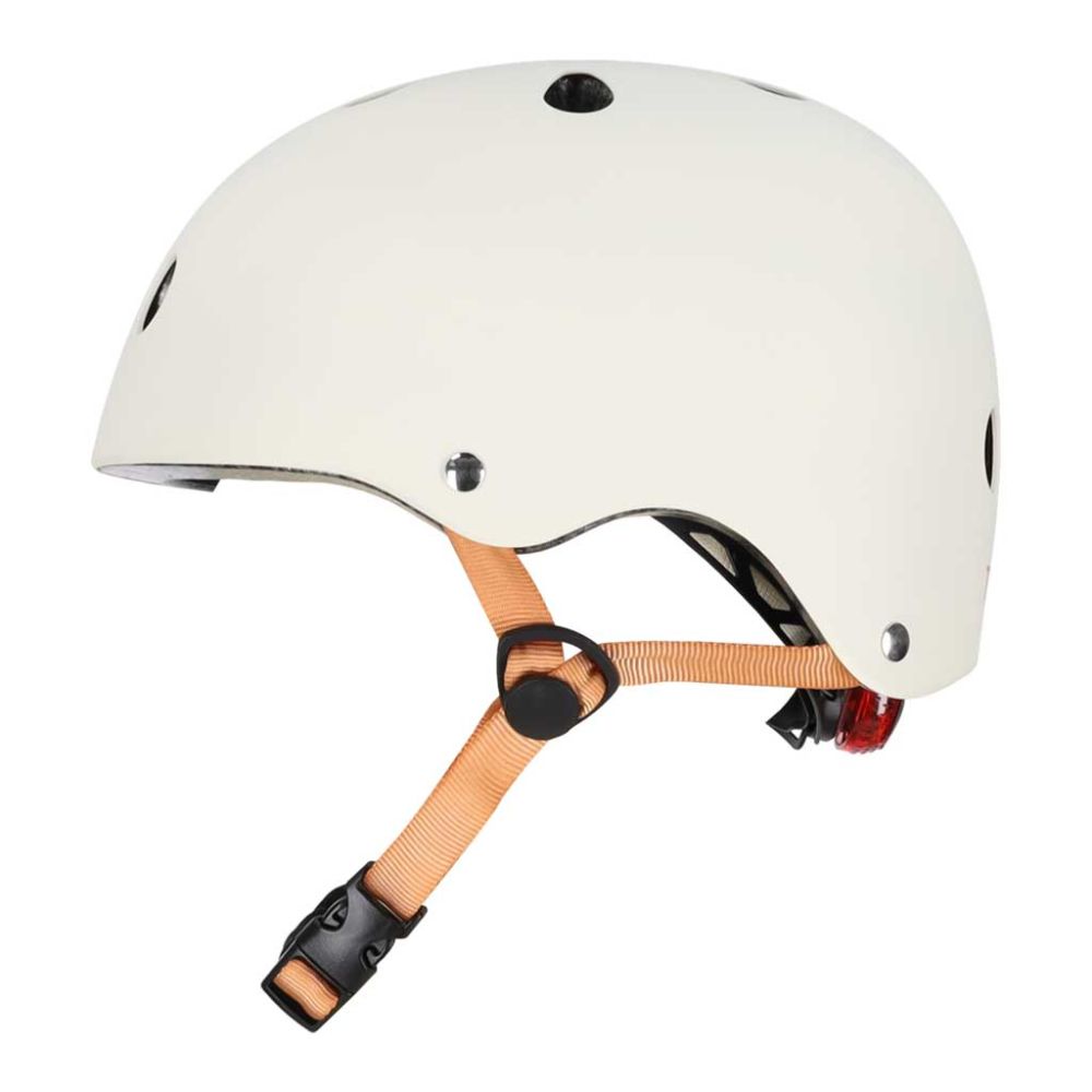 Trike Fix vaikiškas dviratininko šalmas reguliuojamas LED S 48-54cm smėlio spalvos