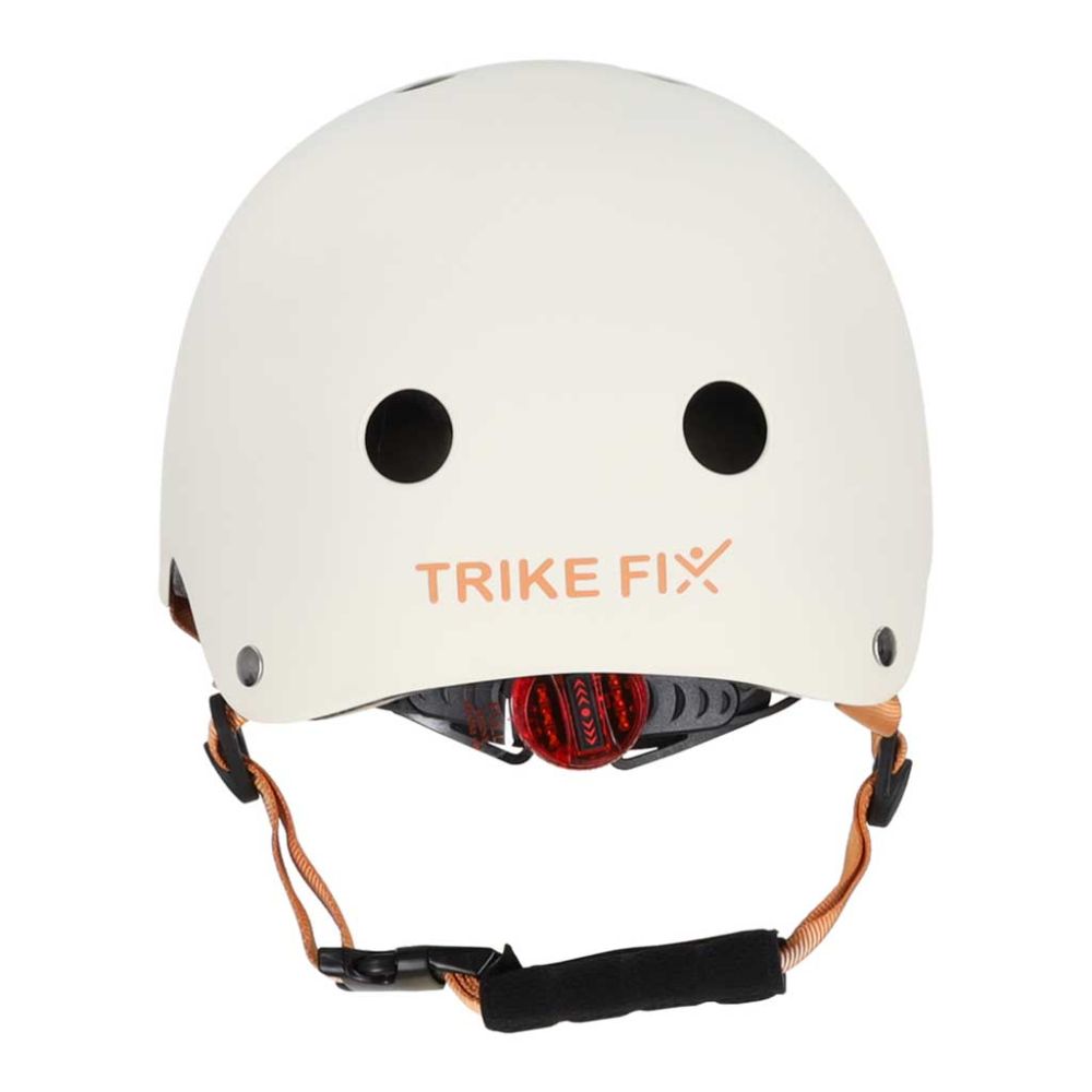 Trike Fix vaikiškas dviratininko šalmas reguliuojamas LED S 48-54cm smėlio spalvos