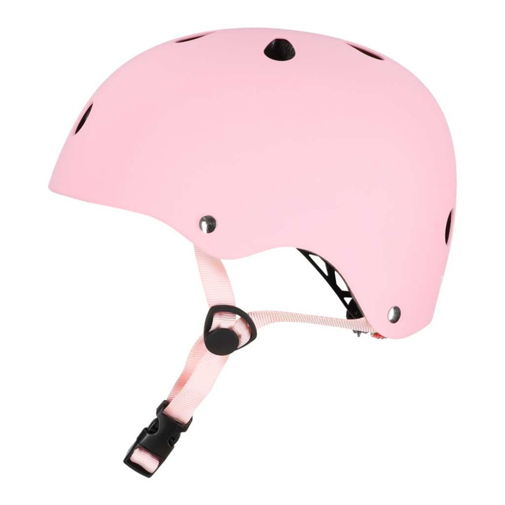 Trike Fix vaikiškas dviratininko šalmas reguliuojamas LED S 48-54cm rožinis