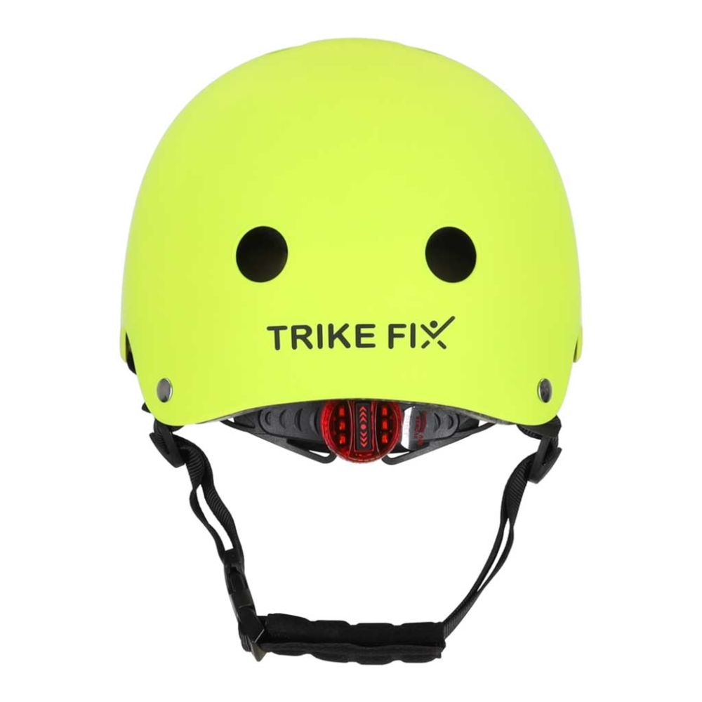 Trike Fix vaikiškas dviratininko šalmas reguliuojamas LED S 48-54cm ryškiai žalias