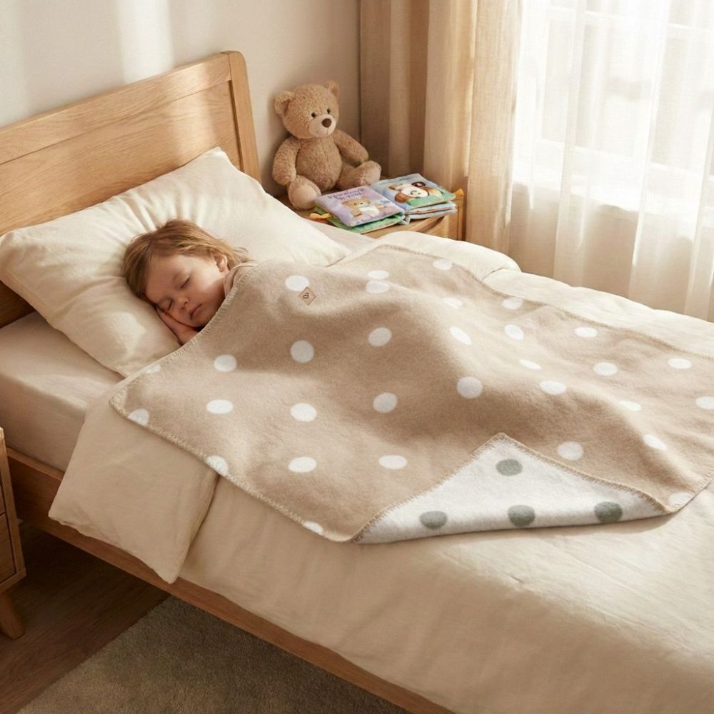 Cotton blanket Bari 100x150cm beige