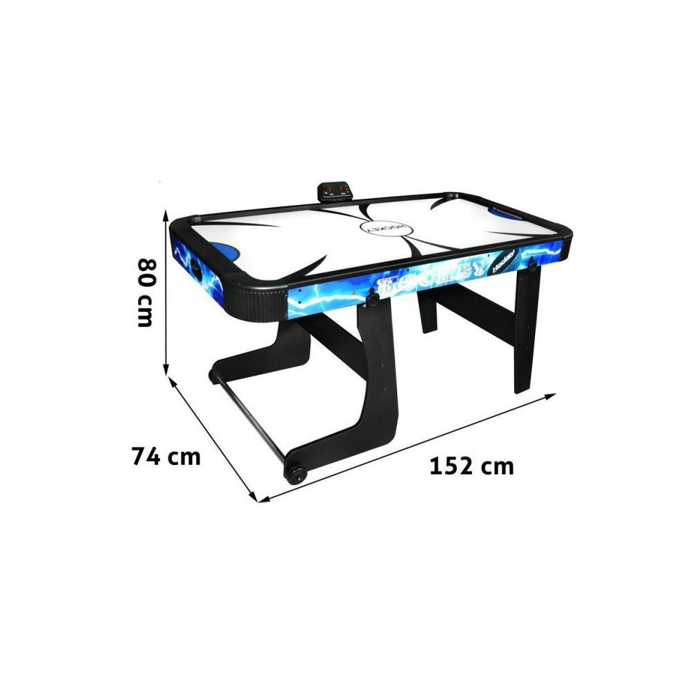 Cymbergaj dla dzieci + Stół do gry z MDF + Elektroniczny licznik punktów + Rodzinna gra Air Hockey 152x74x80cm
