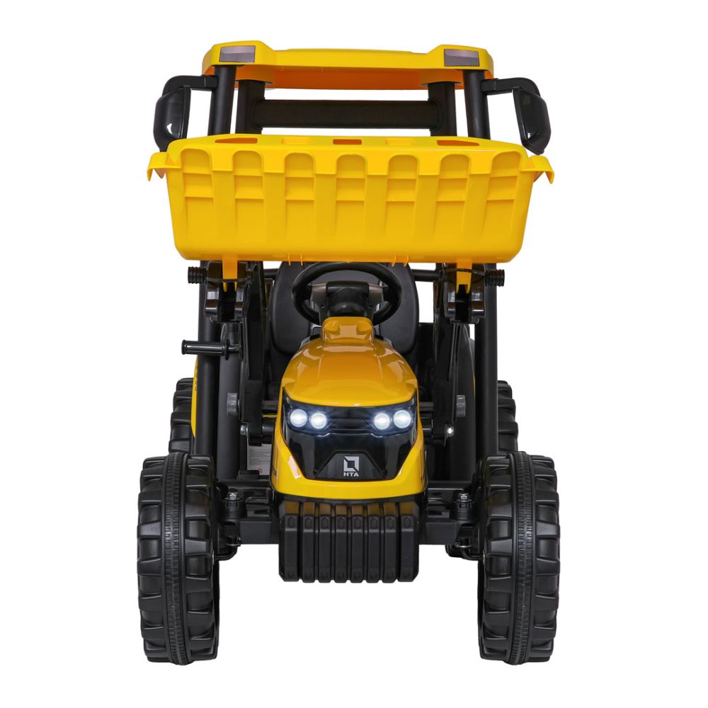 Pojazd MEGA Traktor D68 Z Przyczepką Żółty