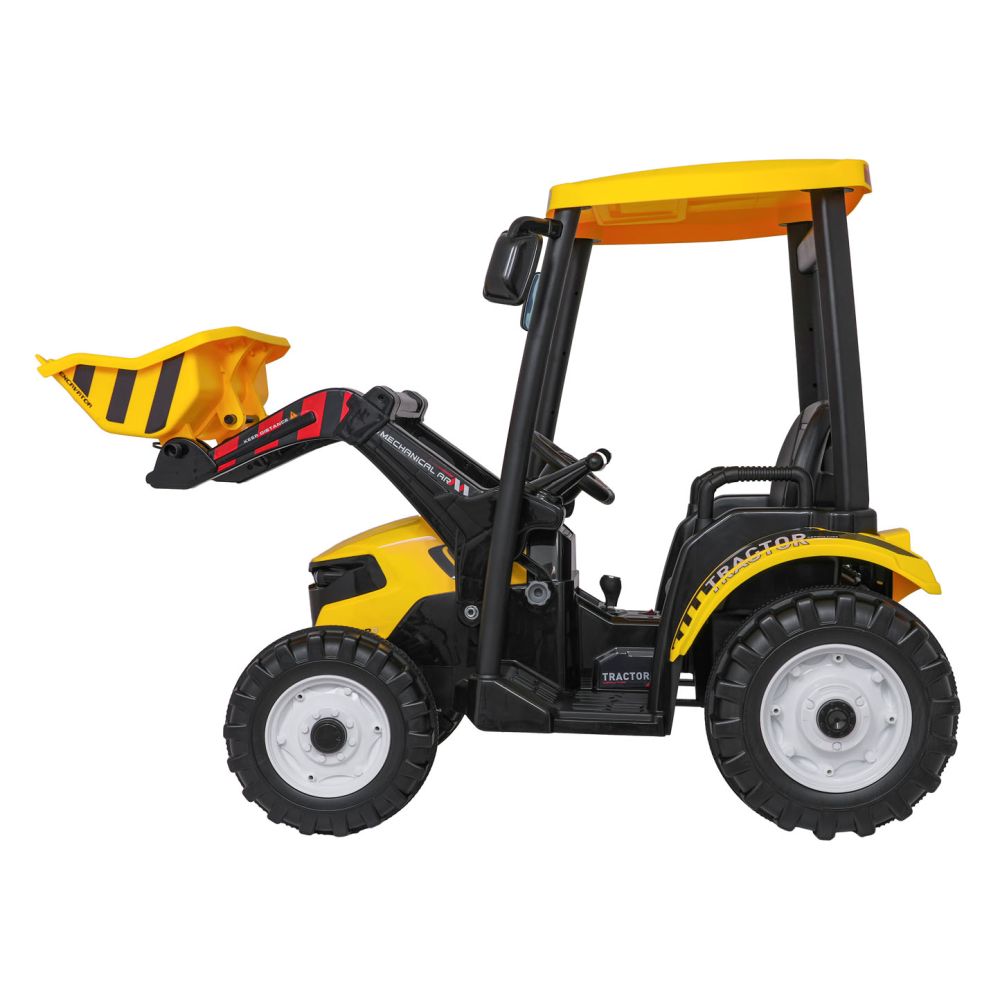 Pojazd MEGA Traktor D68 Z Przyczepką Żółty