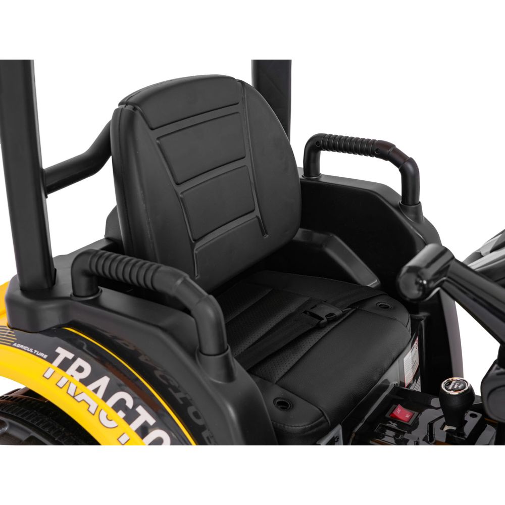 Pojazd MEGA Traktor D68 Z Przyczepką Żółty