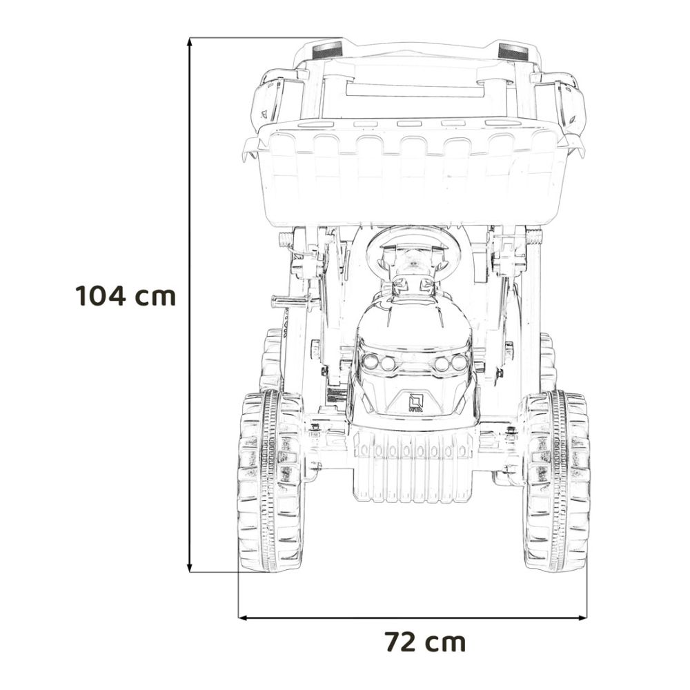 Pojazd MEGA Traktor D68 Z Przyczepką Niebieski
