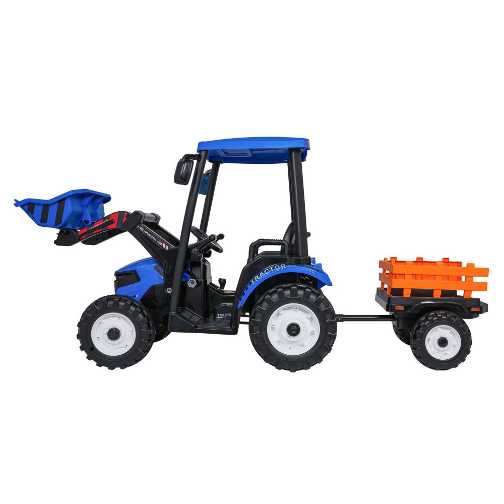 Pojazd MEGA Traktor D68 Z Przyczepką Niebieski