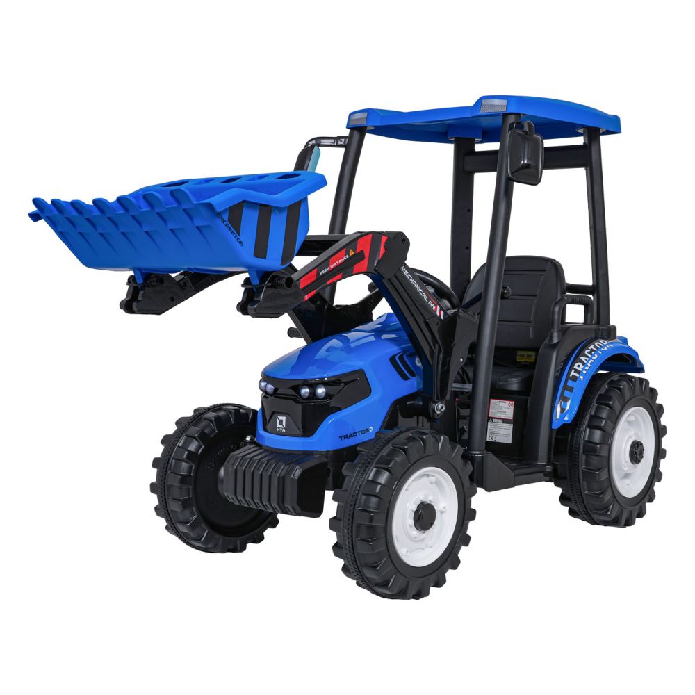 Pojazd MEGA Traktor D68 Z Przyczepką Niebieski
