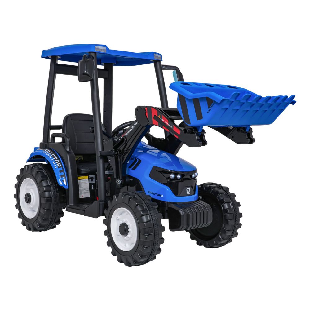 Pojazd MEGA Traktor D68 Z Przyczepką Niebieski