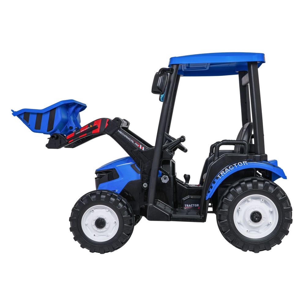 Pojazd MEGA Traktor D68 Z Przyczepką Niebieski