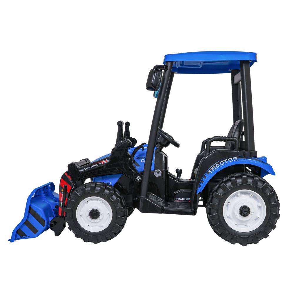 Pojazd MEGA Traktor D68 Z Przyczepką Niebieski