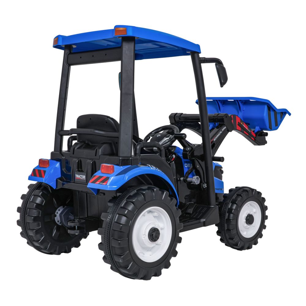 Pojazd MEGA Traktor D68 Z Przyczepką Niebieski