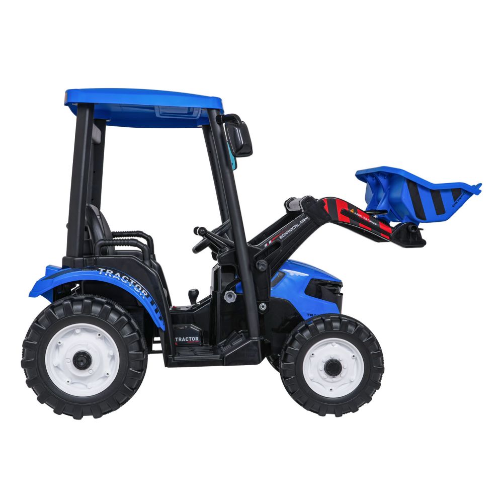 Pojazd MEGA Traktor D68 Z Przyczepką Niebieski