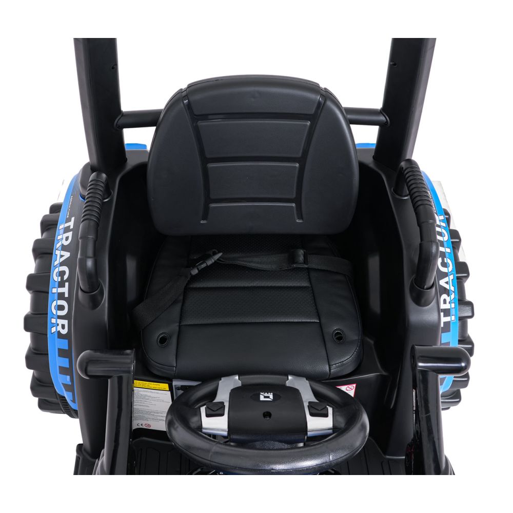 Pojazd MEGA Traktor D68 Z Przyczepką Niebieski