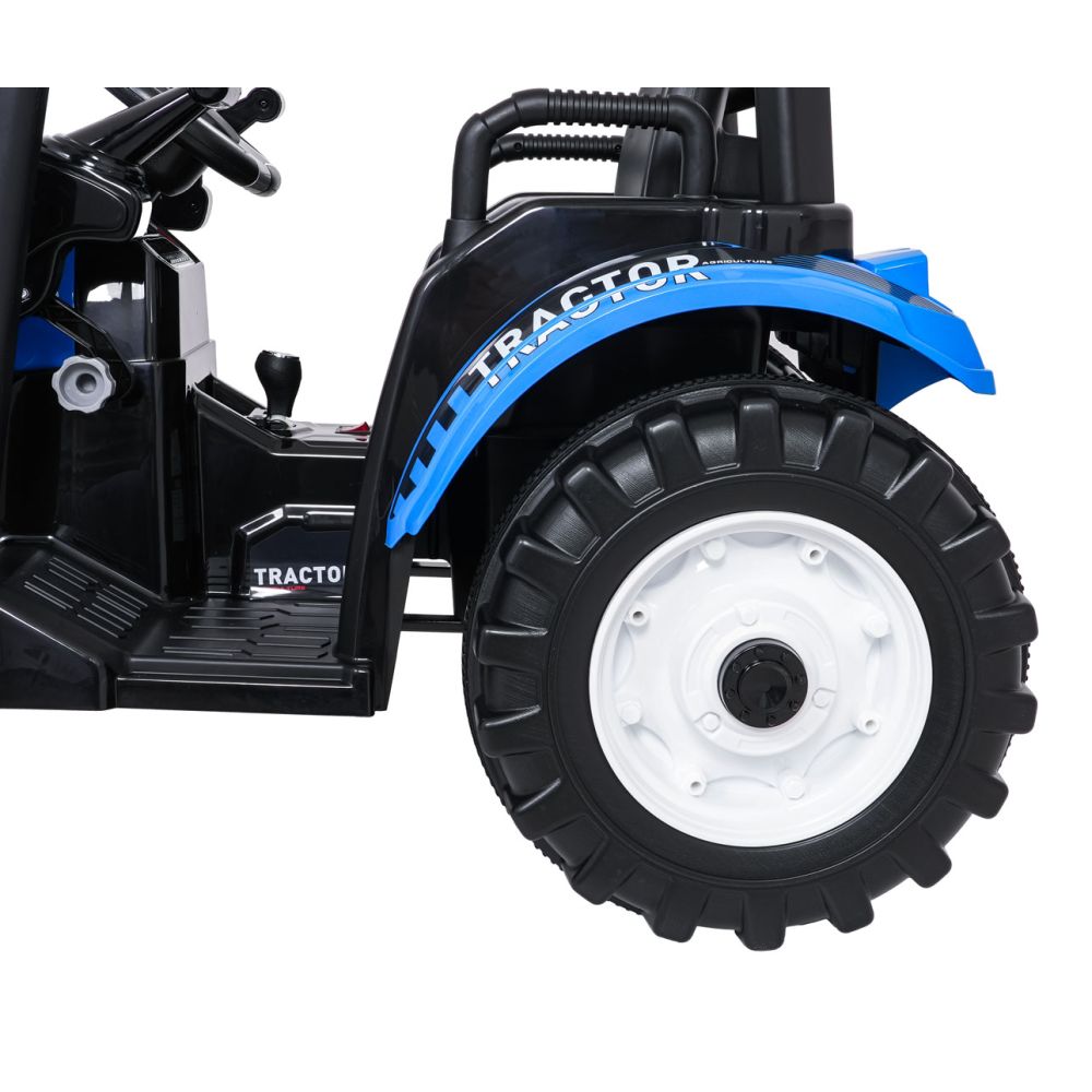 Pojazd MEGA Traktor D68 Z Przyczepką Niebieski