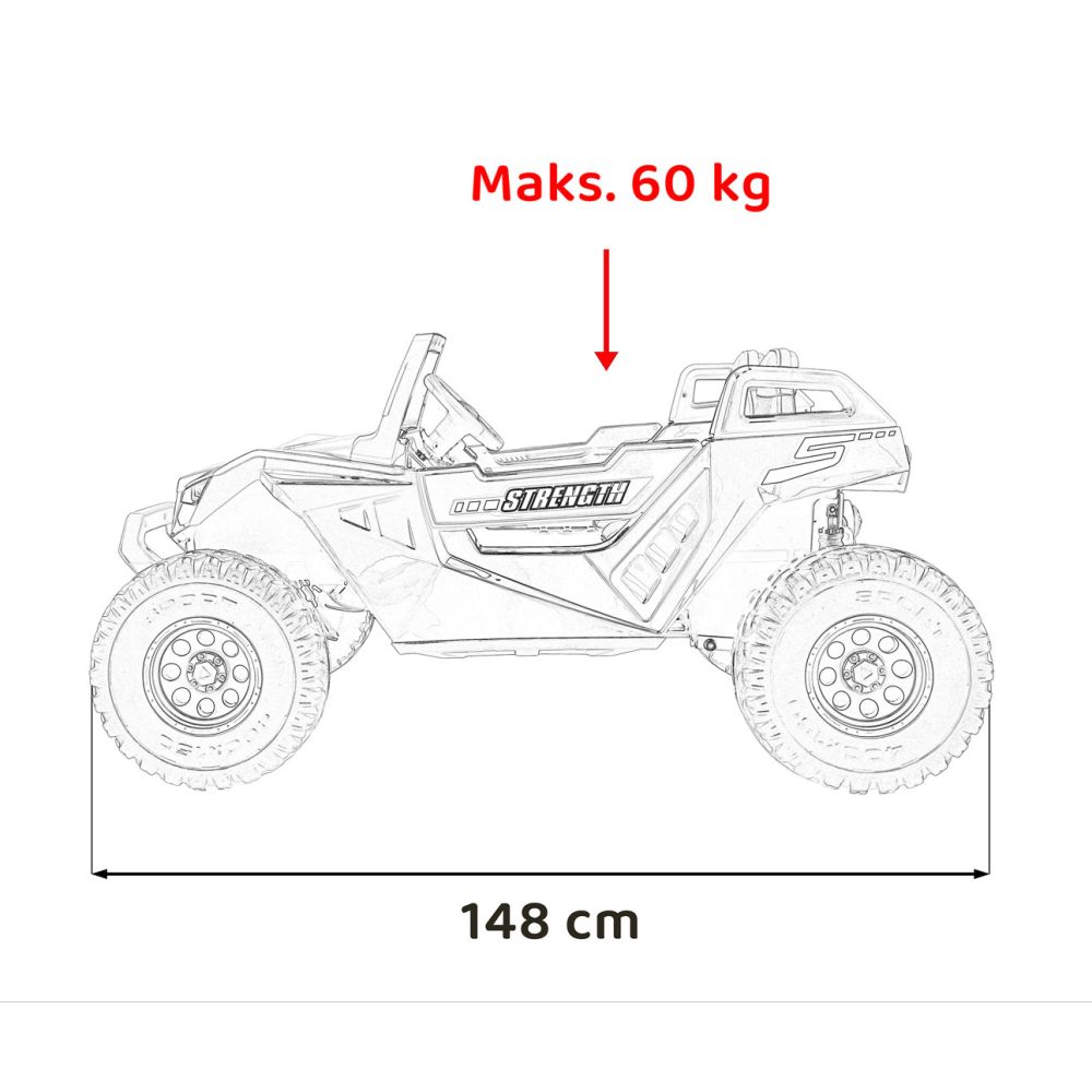 Pojazd Buggy Clash STRONG 4x4 Czarny