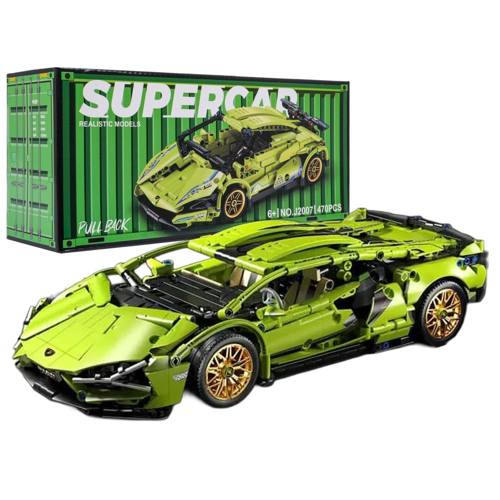 Zestaw Klocków Auto Sportowe Zielone 470el.