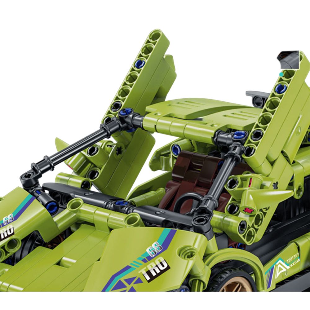Zestaw Klocków Auto Sportowe Zielone 470el.