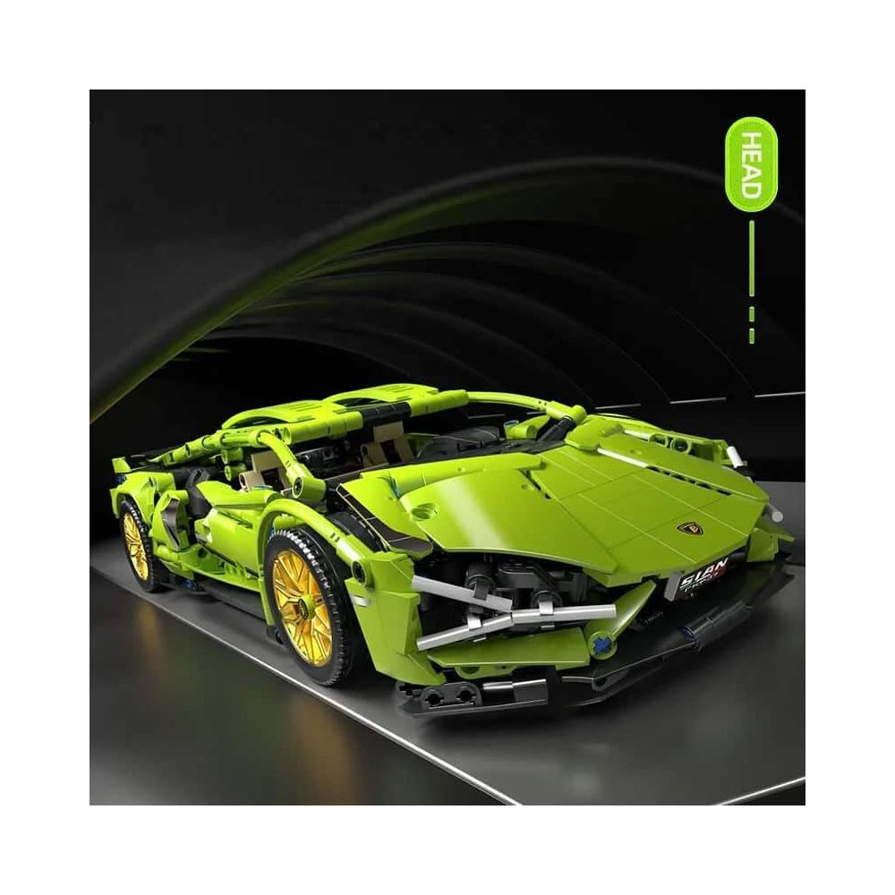 Zestaw Klocków Auto Sportowe Zielone 470el.