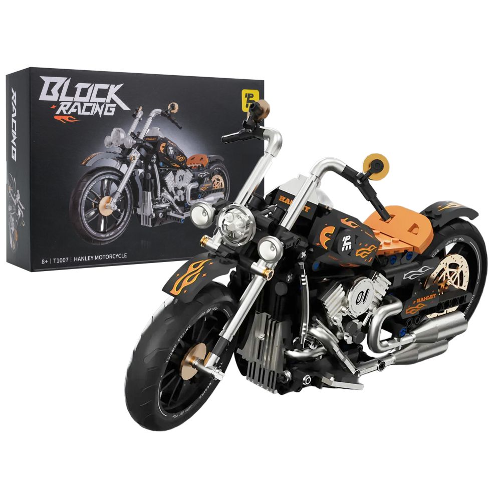 Zestaw Klocków Motocykl Czarny 455el.