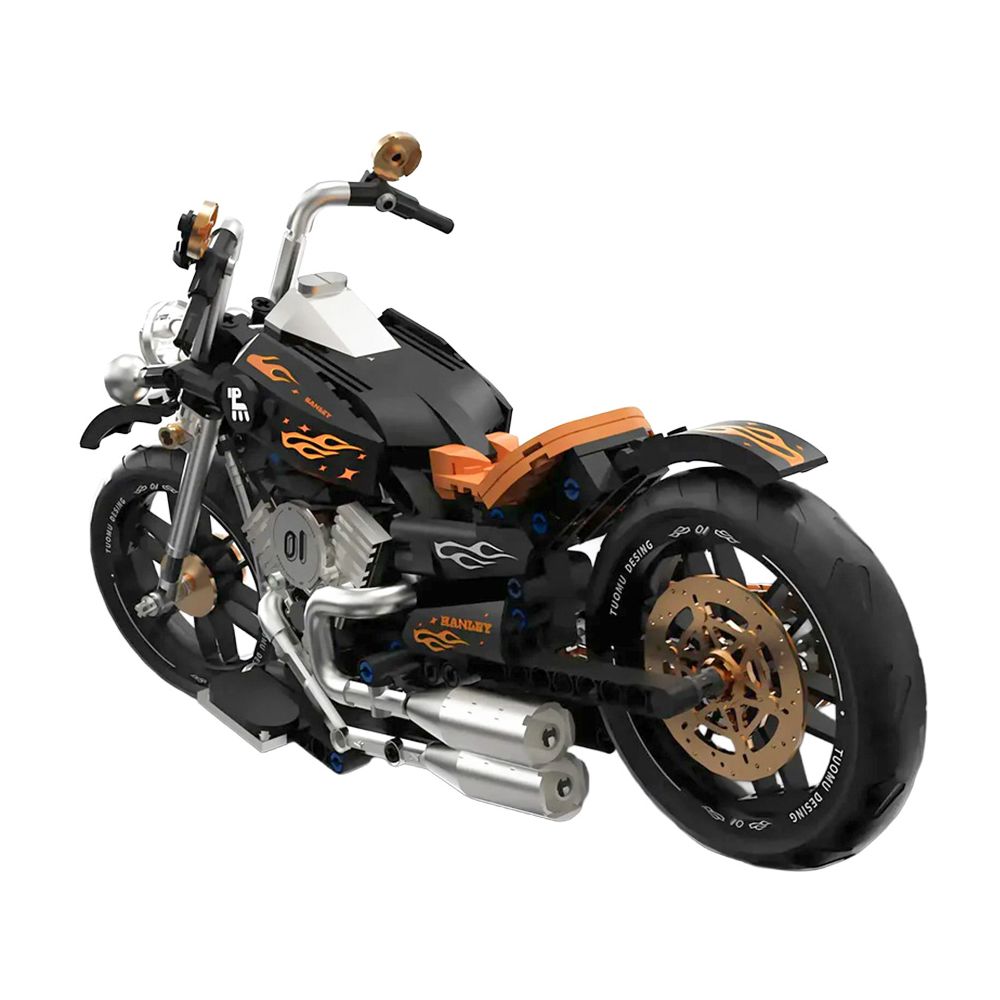 Zestaw Klocków Motocykl Czarny 455el.