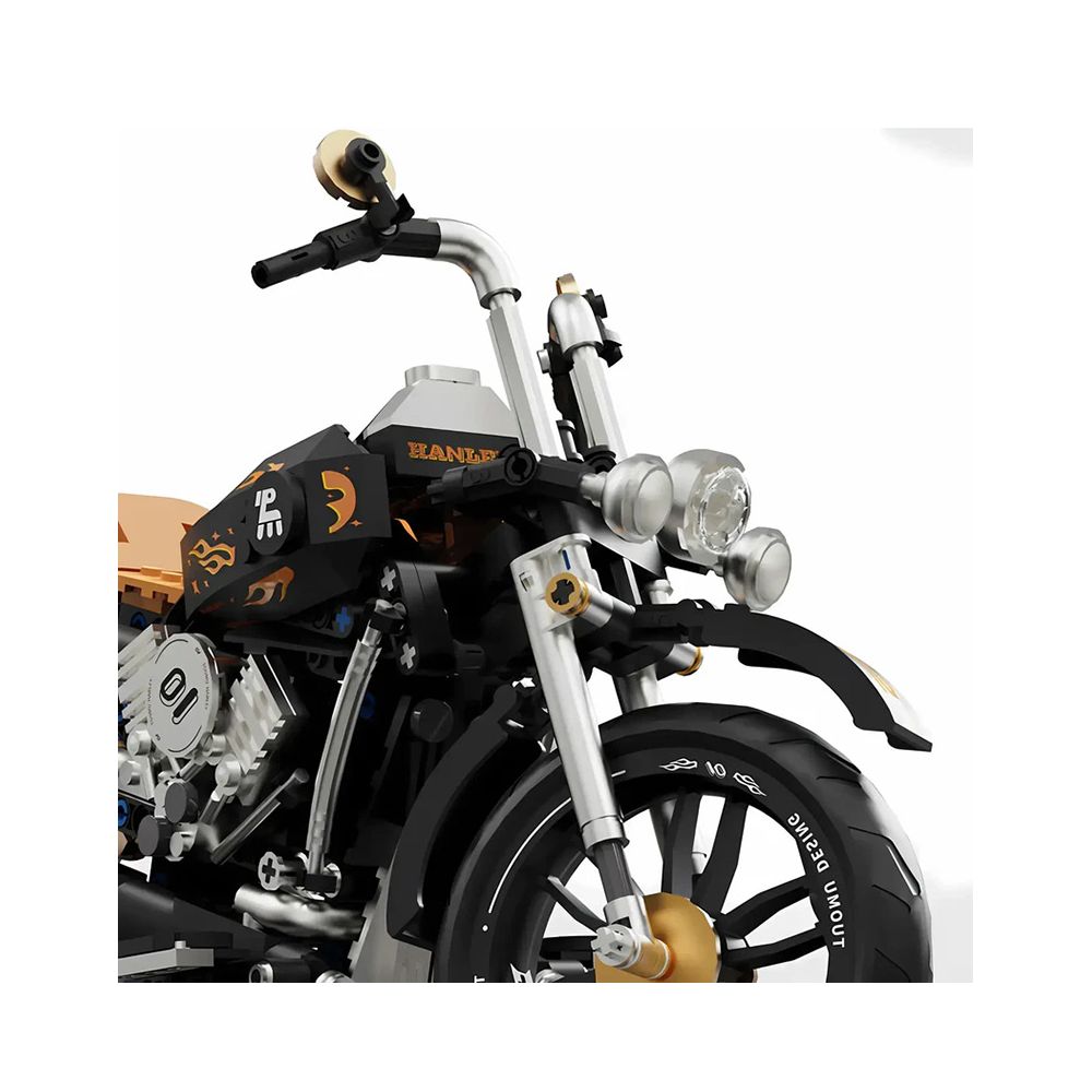 Zestaw Klocków Motocykl Czarny 455el.