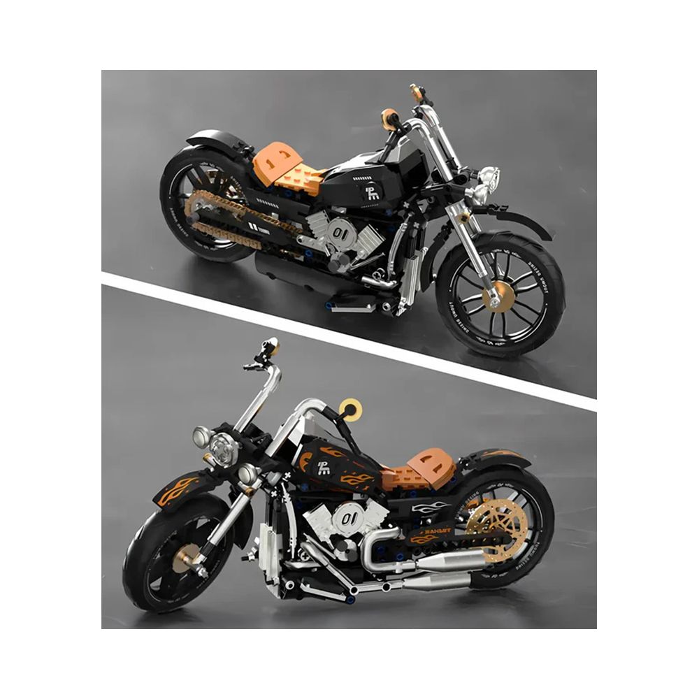 Zestaw Klocków Motocykl Czarny 455el.