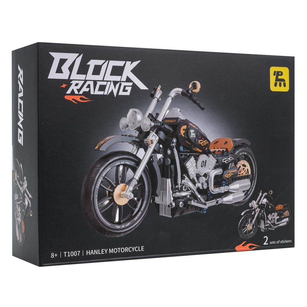 Zestaw Klocków Motocykl Czarny 455el.